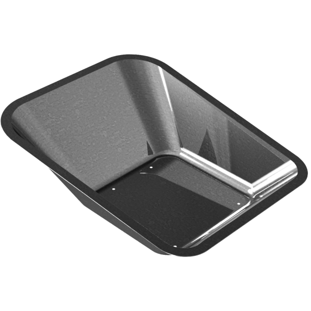 Accessories / Individual parts | for wheelbarrows | Flat pan 85 l, wall thickness: 1,00 mm | incl. screws, nuts